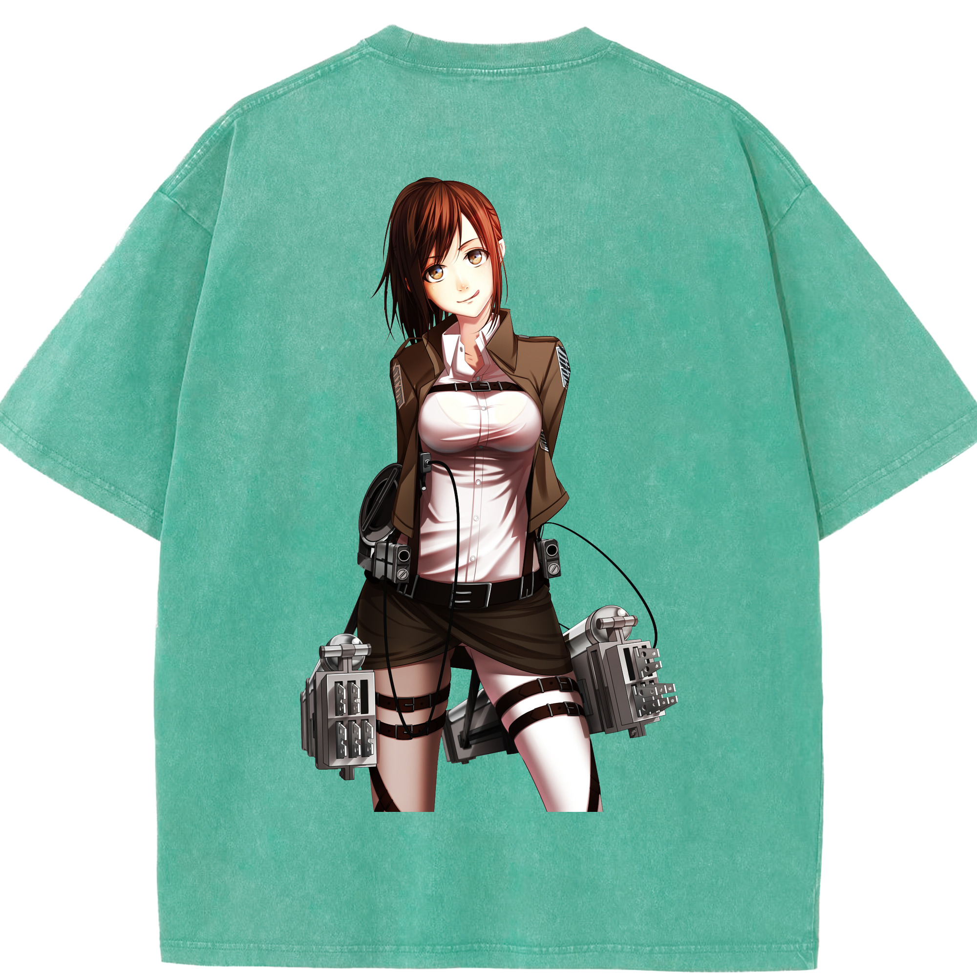 （画像用） 進撃の巨人 サシャ·ブラウス Attack on Titan Sasha Blaus 綿100% ヴィンテージ風 半袖Tシャツ（背面プリント）